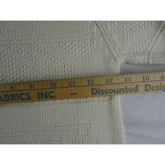 Pink Rose Off White Sweater Top Size S - Picture 7 of 8